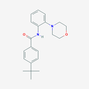 molecular formula C21H26N2O2 B278481 4-tert-butyl-N-[2-(4-morpholinyl)phenyl]benzamide 