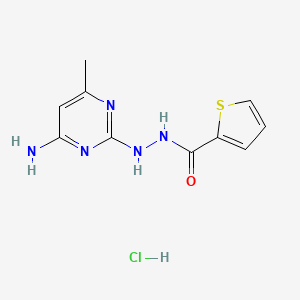 N'-(4-amino-6-methylpyrimidin-2-yl)thiophene-2-carbohydrazide hydrochloride