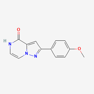 molecular formula C13H11N3O2 B2784827 2-(4-methoxyphenyl)pyrazolo[1,5-a]pyrazin-4(5H)-one CAS No. 1255785-61-5