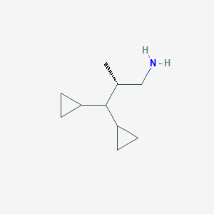 (2S)-3,3-Dicyclopropyl-2-methylpropan-1-amine