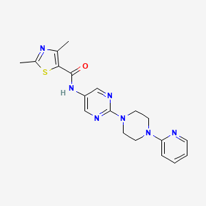 2,4-dimethyl-N-(2-(4-(pyridin-2-yl)piperazin-1-yl)pyrimidin-5-yl)thiazole-5-carboxamide