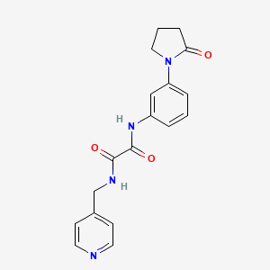 molecular formula C18H18N4O3 B2784840 N1-(3-(2-oxopyrrolidin-1-yl)phenyl)-N2-(pyridin-4-ylmethyl)oxalamide CAS No. 941934-76-5