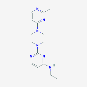 molecular formula C15H21N7 B2784851 N-ethyl-2-[4-(2-methylpyrimidin-4-yl)piperazin-1-yl]pyrimidin-4-amine CAS No. 2415491-86-8