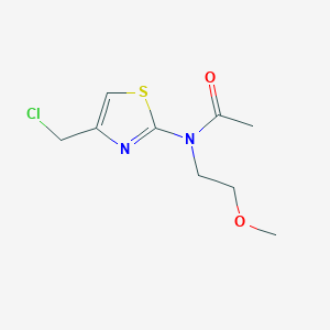 molecular formula C9H13ClN2O2S B2784852 N-[4-(chloromethyl)-1,3-thiazol-2-yl]-N-(2-methoxyethyl)acetamide CAS No. 1306605-99-1