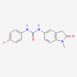 molecular formula C16H14FN3O2 B2784854 1-(4-Fluorophenyl)-3-(1-methyl-2-oxo-5-indolinyl)urea CAS No. 1171033-27-4