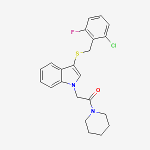 3-[(2-chloro-6-fluorobenzyl)thio]-1-(2-oxo-2-piperidin-1-ylethyl)-1H-indole