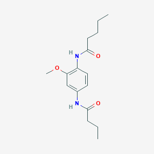 molecular formula C16H24N2O3 B278486 N-[4-(butanoylamino)-2-methoxyphenyl]pentanamide 