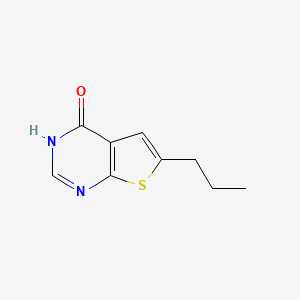 molecular formula C9H10N2OS B2784864 6-propylthieno[2,3-d]pyrimidin-4(3H)-one CAS No. 439692-81-6