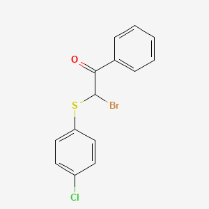 molecular formula C14H10BrClOS B2784867 2-Bromo-2-[(4-chlorophenyl)sulfanyl]-1-phenyl-1-ethanone CAS No. 54720-50-2