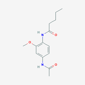 molecular formula C14H20N2O3 B278487 N-[4-(acetylamino)-2-methoxyphenyl]pentanamide 