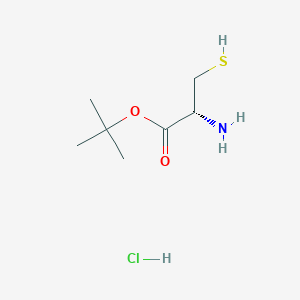 molecular formula C7H16ClNO2S B2784876 tert-butyl (2R)-2-amino-3-sulfanylpropanoate hydrochloride CAS No. 139446-06-3