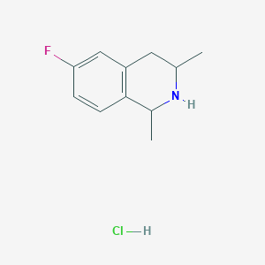 molecular formula C11H15ClFN B2784877 6-Fluoro-1,3-dimethyl-1,2,3,4-tetrahydroisoquinoline hydrochloride CAS No. 1427379-07-4