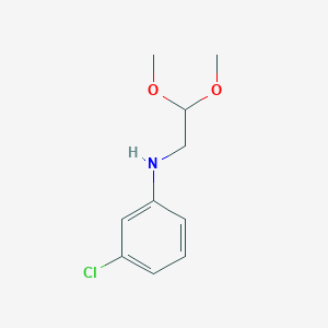 molecular formula C10H14ClNO2 B2784879 3-氯-N-(2,2-二甲氧基乙基)苯胺 CAS No. 1340340-45-5