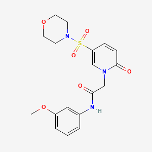 molecular formula C18H21N3O6S B2784895 N-(3-methoxyphenyl)-2-[5-(morpholin-4-ylsulfonyl)-2-oxopyridin-1(2H)-yl]acetamide CAS No. 1251557-67-1