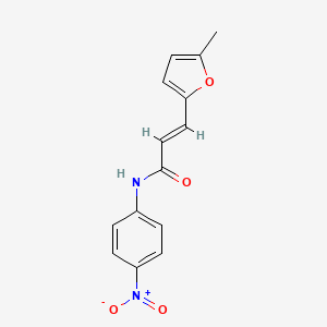 molecular formula C14H12N2O4 B2784899 3-(5-methyl-2-furyl)-N-(4-nitrophenyl)acrylamide CAS No. 1164546-20-6