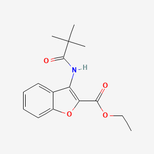 molecular formula C16H19NO4 B2784909 乙酸-3-戊酰胺基苯并呋喃-2-羧酸酯 CAS No. 847405-42-9