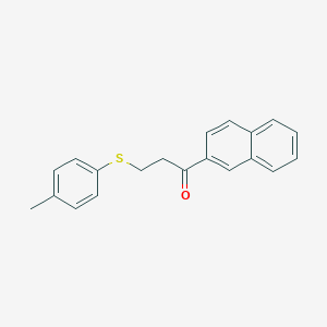 molecular formula C20H18OS B2784915 3-[(4-Methylphenyl)sulfanyl]-1-(2-naphthyl)-1-propanone CAS No. 882748-44-9