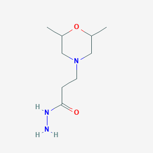 molecular formula C9H19N3O2 B2784925 3-(2,6-Dimethylmorpholin-4-yl)propanehydrazide CAS No. 731827-09-1