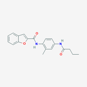 molecular formula C20H20N2O3 B278493 N-[4-(butyrylamino)-2-methylphenyl]-1-benzofuran-2-carboxamide 