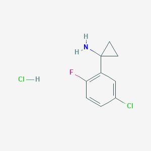1-(5-Chloro-2-fluorophenyl)cyclopropan-1-amine;hydrochloride