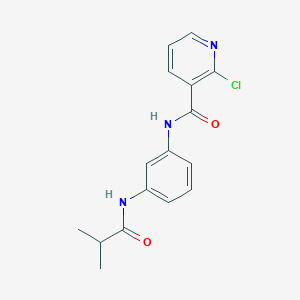 molecular formula C16H16ClN3O2 B278494 2-chloro-N-[3-(isobutyrylamino)phenyl]nicotinamide 