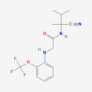 molecular formula C15H18F3N3O2 B2785020 N-(1-cyano-1,2-dimethylpropyl)-2-{[2-(trifluoromethoxy)phenyl]amino}acetamide CAS No. 1240935-82-3