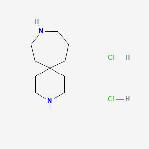 molecular formula C11H24Cl2N2 B2785021 3-Methyl-3,9-diazaspiro[5.6]dodecane dihydrochloride CAS No. 2060036-93-1