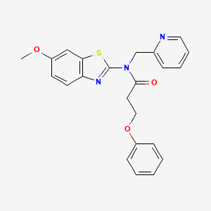molecular formula C23H21N3O3S B2785031 N-(6-methoxybenzo[d]thiazol-2-yl)-3-phenoxy-N-(pyridin-2-ylmethyl)propanamide CAS No. 899964-58-0