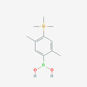 molecular formula C11H19BO2Si B2785041 2,5-Dimethyl-4-(trimethylsilyl)phenylboronic acid CAS No. 1059575-28-8