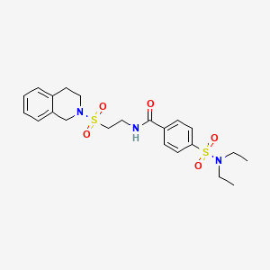 molecular formula C22H29N3O5S2 B2785042 4-[(二乙基氨基)磺酰基]-N-[2-(3,4-二氢异喹啉-2(1H)-基磺酰基)乙基]苯甲酰胺 CAS No. 923210-96-2