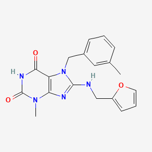 molecular formula C19H19N5O3 B2785048 8-((呋喃-2-基甲基)氨基)-3-甲基-7-(3-甲基苯基)-1H-嘧啶-2,6(3H,7H)-二酮 CAS No. 361174-87-0