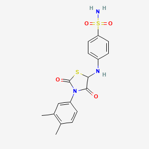 molecular formula C17H17N3O4S2 B2785059 4-((3-(3,4-Dimethylphenyl)-2,4-dioxothiazolidin-5-yl)amino)benzenesulfonamide CAS No. 1008215-09-5