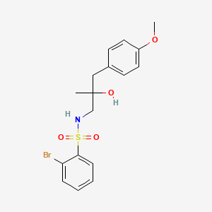 molecular formula C17H20BrNO4S B2785065 2-bromo-N-(2-hydroxy-3-(4-methoxyphenyl)-2-methylpropyl)benzenesulfonamide CAS No. 1448054-38-3