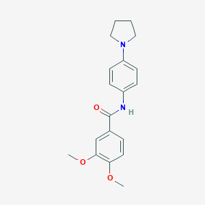 3,4-dimethoxy-N-(4-pyrrolidin-1-ylphenyl)benzamide