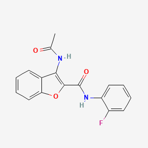 molecular formula C17H13FN2O3 B2785074 3-acetamido-N-(2-fluorophenyl)benzofuran-2-carboxamide CAS No. 862977-49-9