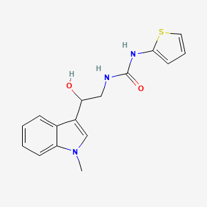 molecular formula C16H17N3O2S B2785075 1-(2-hydroxy-2-(1-methyl-1H-indol-3-yl)ethyl)-3-(thiophen-2-yl)urea CAS No. 1448053-95-9