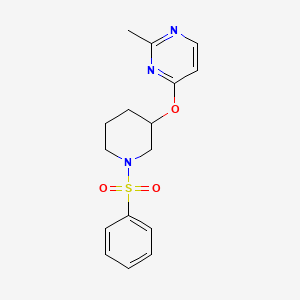 2-Methyl-4-((1-(phenylsulfonyl)piperidin-3-yl)oxy)pyrimidine