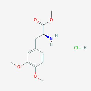 molecular formula C12H18ClNO4 B2785087 (S)-Methyl 2-amino-3-(3,4-dimethoxyphenyl)propanoate hydrochloride CAS No. 70494-48-3