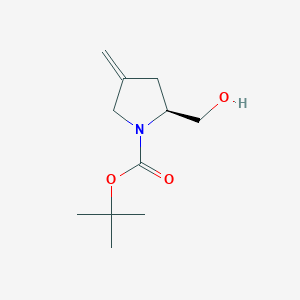 molecular formula C11H19NO3 B2785088 (S)-叔丁基 2-(羟甲基)-4-甲烯基吡咯烷-1-羧酸酯 CAS No. 181295-78-3