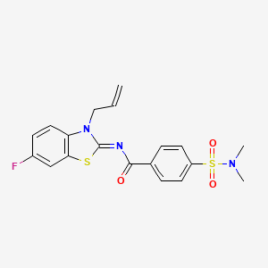 molecular formula C19H18FN3O3S2 B2785091 (Z)-N-(3-allyl-6-fluorobenzo[d]thiazol-2(3H)-ylidene)-4-(N,N-dimethylsulfamoyl)benzamide CAS No. 941871-52-9