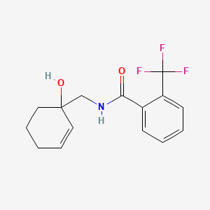 molecular formula C15H16F3NO2 B2785094 N-[(1-羟基环己-2-烯-1-基)甲基]-2-(三氟甲基)苯甲酰胺 CAS No. 2097866-63-0