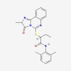 B2785097 N-(2,6-dimethylphenyl)-2-((2-methyl-3-oxo-2,3-dihydroimidazo[1,2-c]quinazolin-5-yl)thio)butanamide CAS No. 1189440-88-7