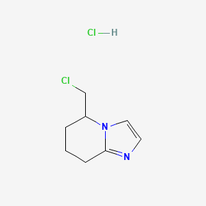 molecular formula C8H12Cl2N2 B2785103 5-(氯甲基)-5H,6H,7H,8H-咪唑并[1,2-a]吡啶盐酸盐 CAS No. 2219380-34-2