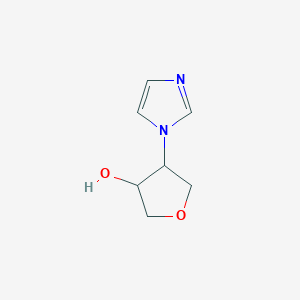 molecular formula C7H10N2O2 B2785113 4-(1H-咪唑-1-基)氧杂环戊烷-3-醇 CAS No. 1849295-31-3