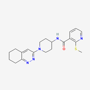 B2785114 2-(methylthio)-N-(1-(5,6,7,8-tetrahydrocinnolin-3-yl)piperidin-4-yl)nicotinamide CAS No. 2034319-80-5
