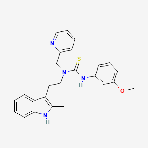 B2785124 3-(3-methoxyphenyl)-1-(2-(2-methyl-1H-indol-3-yl)ethyl)-1-(pyridin-2-ylmethyl)thiourea CAS No. 851971-45-4