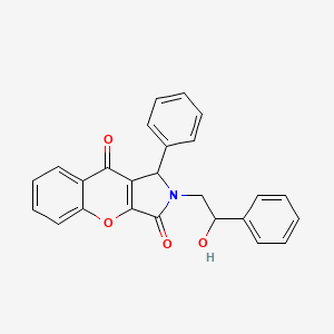 B2785128 2-(2-Hydroxy-2-phenylethyl)-1-phenyl-1,2-dihydrochromeno[2,3-c]pyrrole-3,9-dione CAS No. 850230-39-6
