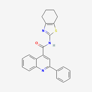 B2785129 2-phenyl-N-(4,5,6,7-tetrahydro-1,3-benzothiazol-2-yl)-4-quinolinecarboxamide CAS No. 392249-74-0