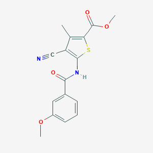 Methyl 4-cyano-5-[(3-methoxybenzoyl)amino]-3-methyl-2-thiophenecarboxylate