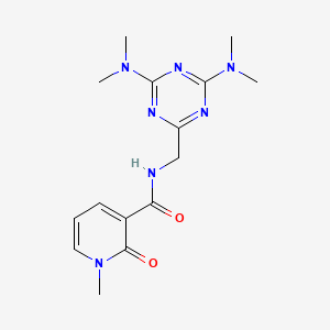 molecular formula C15H21N7O2 B2785132 N-((4,6-二二甲基氨基)-1,3,5-三嗪-2-基甲基)-1-甲基-2-氧代-1,2-二氢吡啶-3-羧酰胺 CAS No. 2034272-16-5